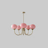 Plafonnier moderne rose et doré