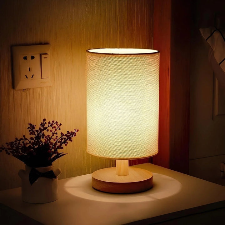 Lampe de chevet moderne en bois