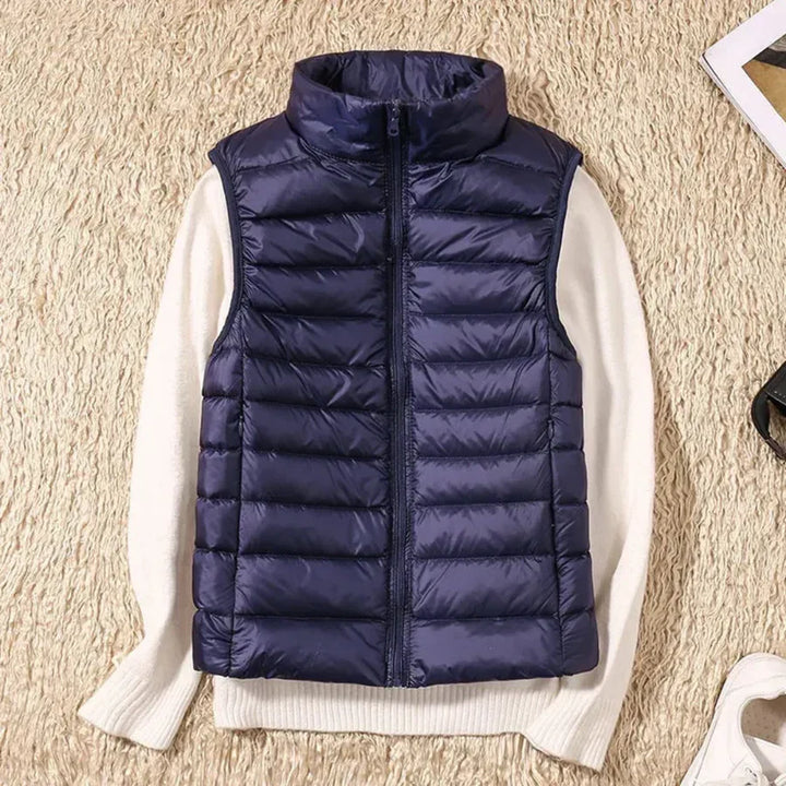Gilet coupe-vent pour femme avec fermeture éclair