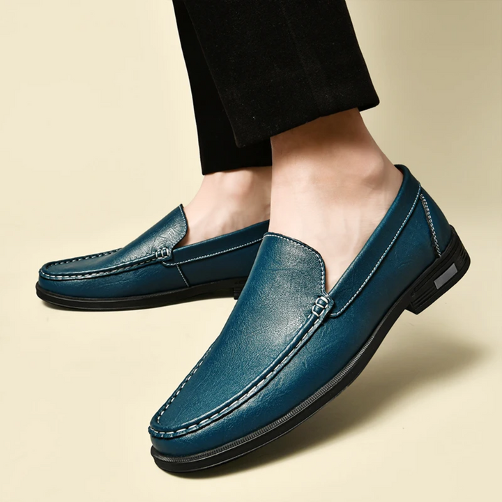 Mocassins à enfiler en cuir cousus à la main
