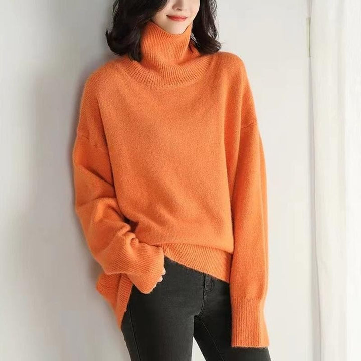 Cher - Pull tricoté de créateur avec col roulé confortable