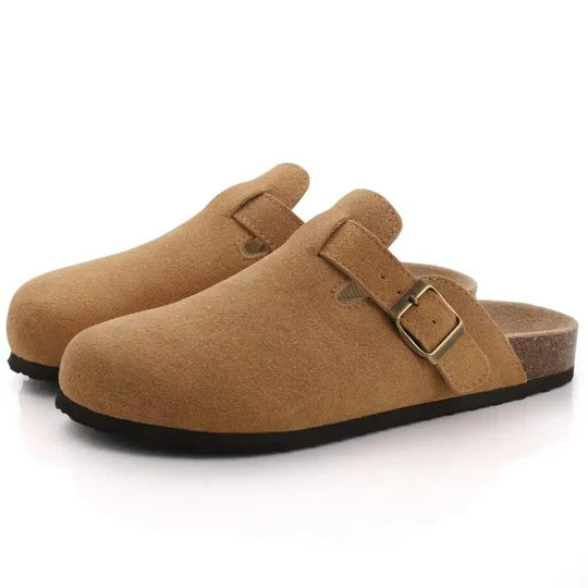 Chaussons orthopédiques en daim et liège pour femmes
