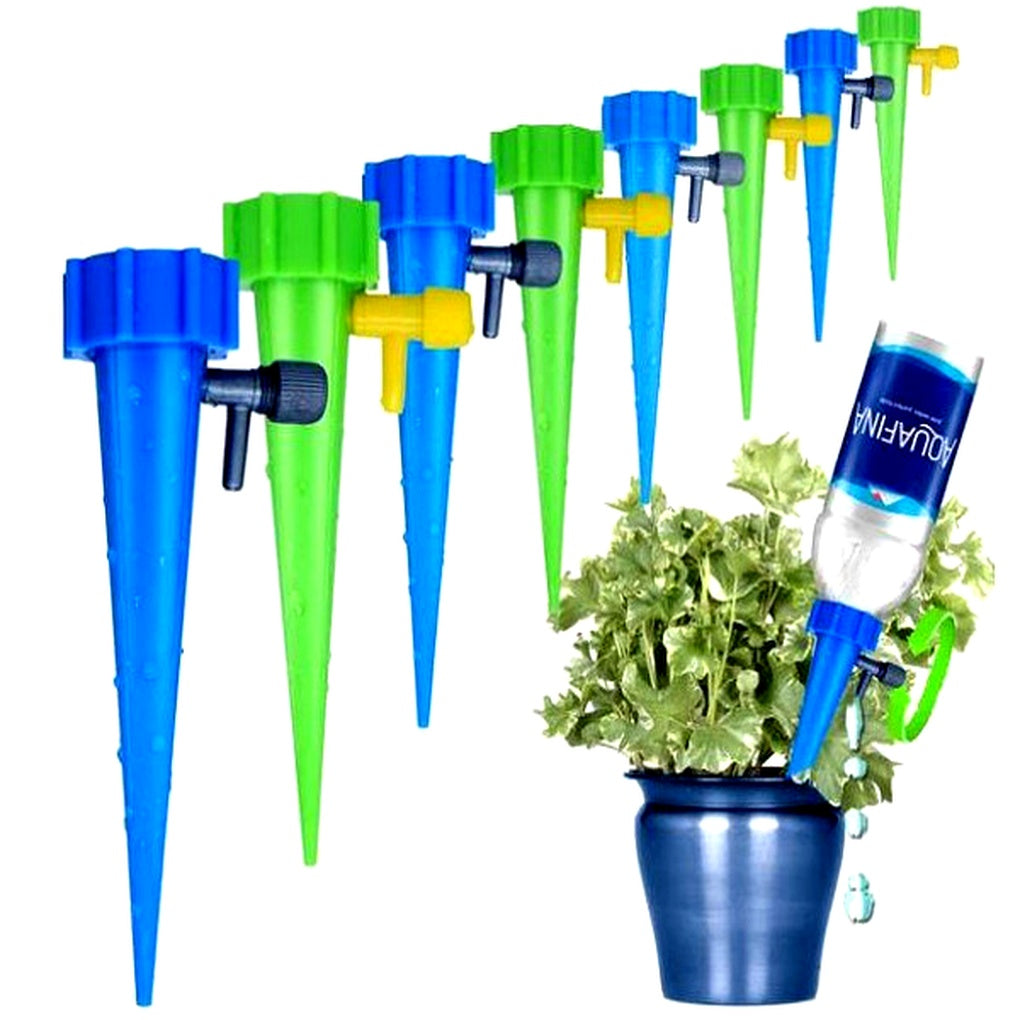 Pointes d'arrosage automatiques pour plantes (lot de 12) – Aide au jardinage à débit réglable
