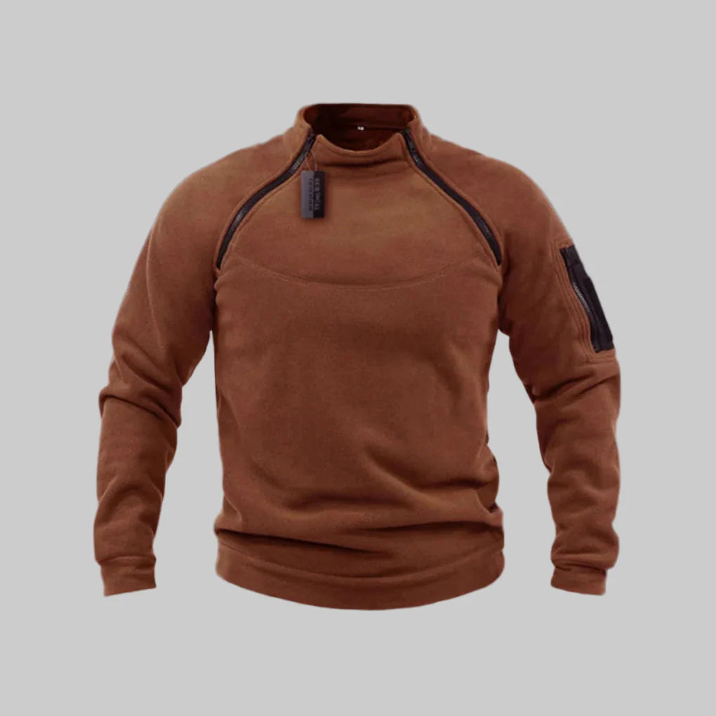 Pull polaire pour homme – Couche fonctionnelle pour l'extérieur et le terrain