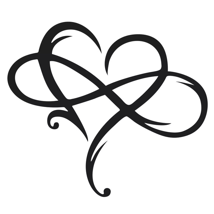 Décoration murale en fer avec cœur infini : élégance intemporelle et symbolisme fort