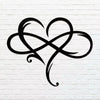 Décoration murale en fer avec cœur infini : élégance intemporelle et symbolisme fort