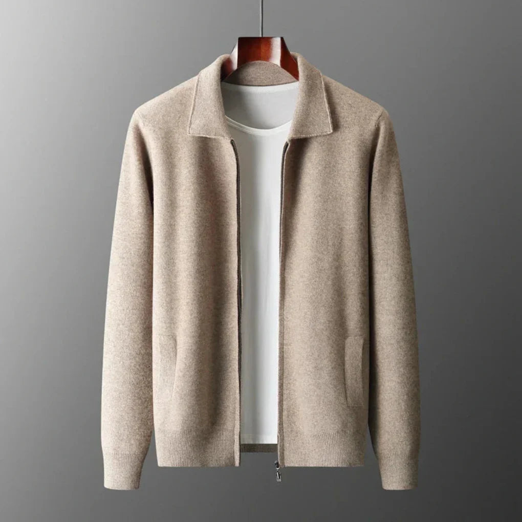 Gilet ajusté pour homme avec fermeture éclair intégrale et poche latérale