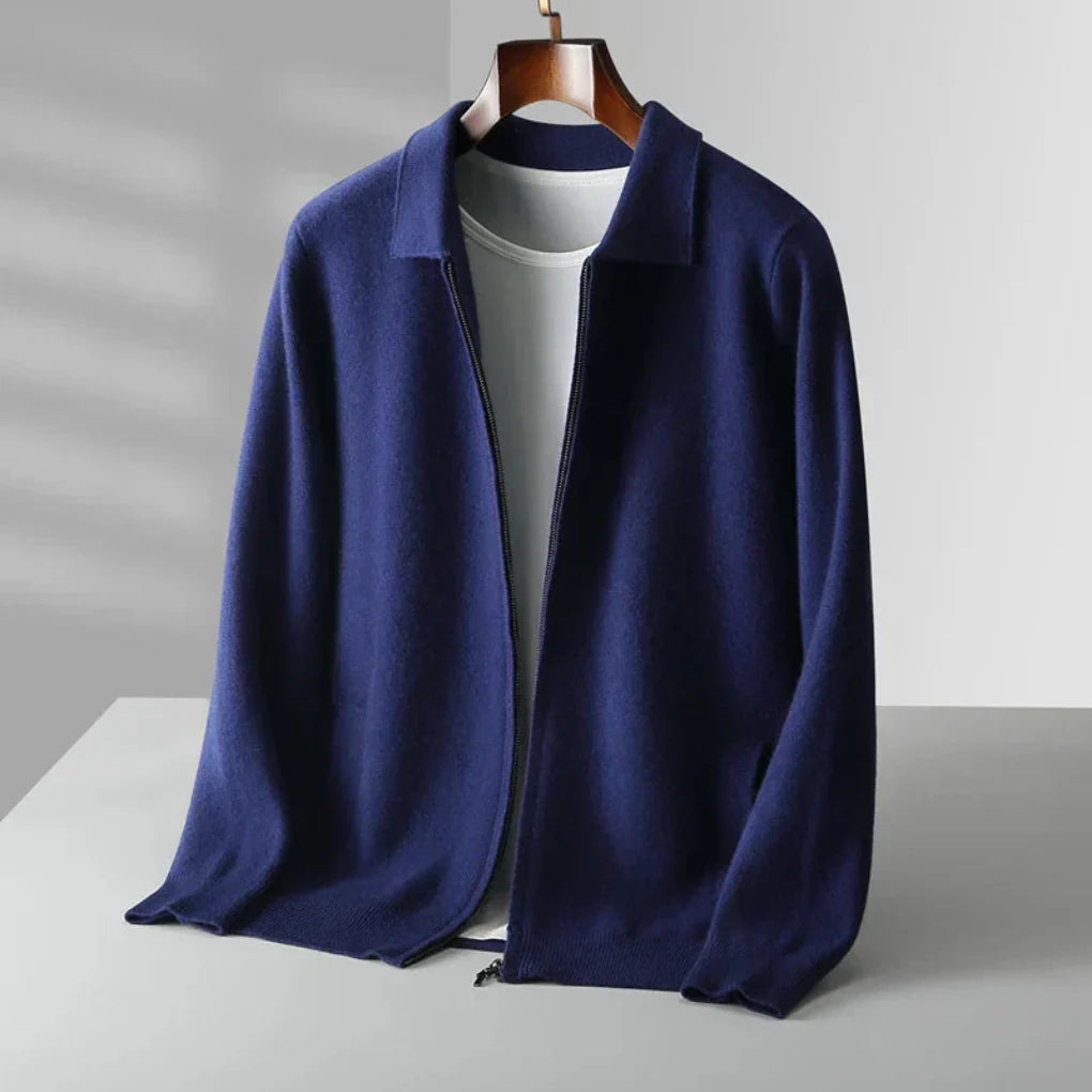 Gilet ajusté pour homme avec fermeture éclair intégrale et poche latérale