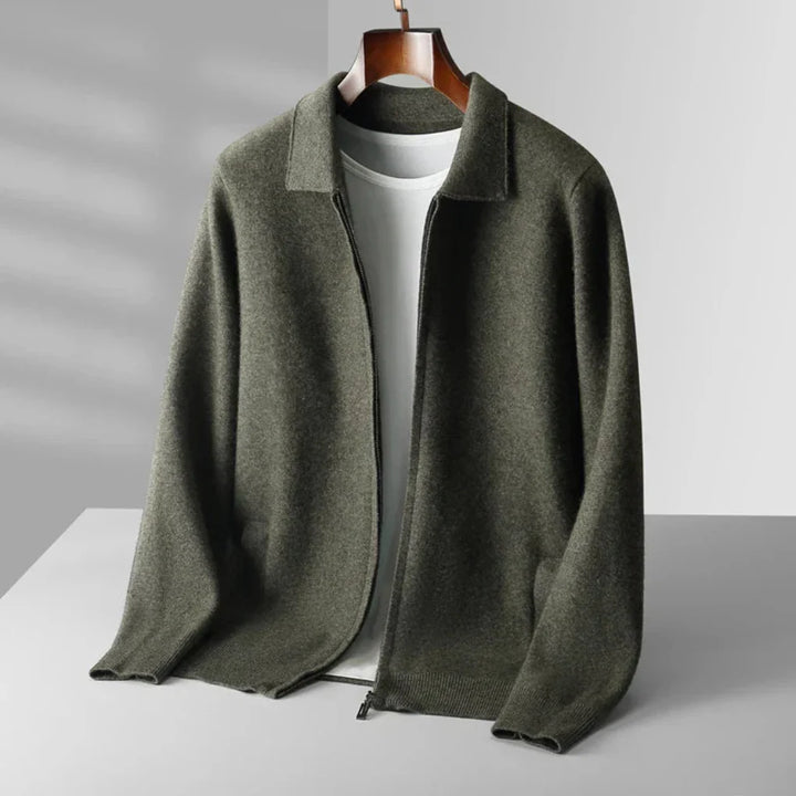 Gilet ajusté pour homme avec fermeture éclair intégrale et poche latérale