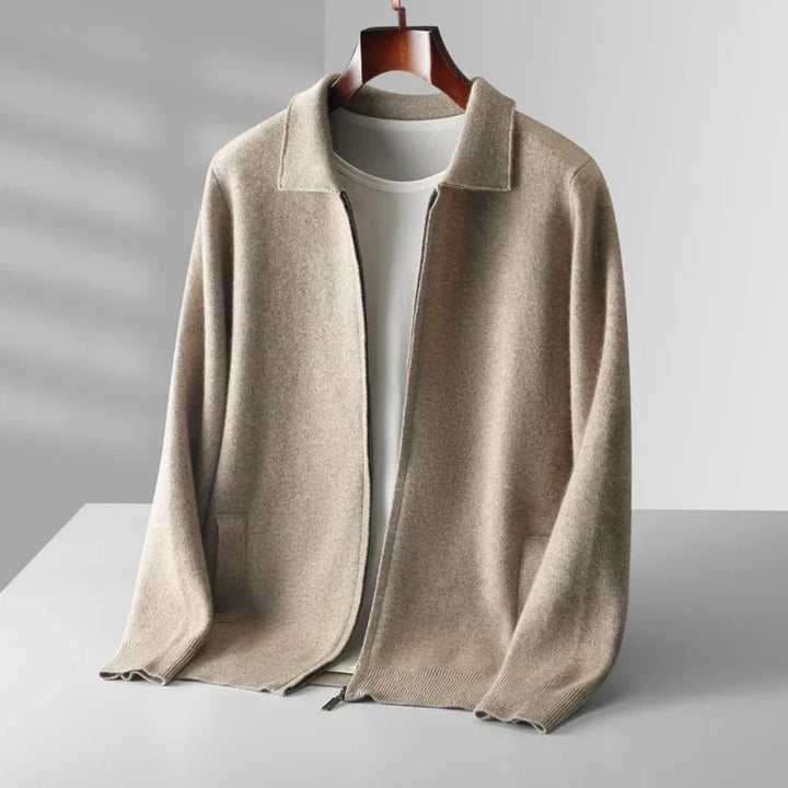 Gilet ajusté pour homme avec fermeture éclair intégrale et poche latérale