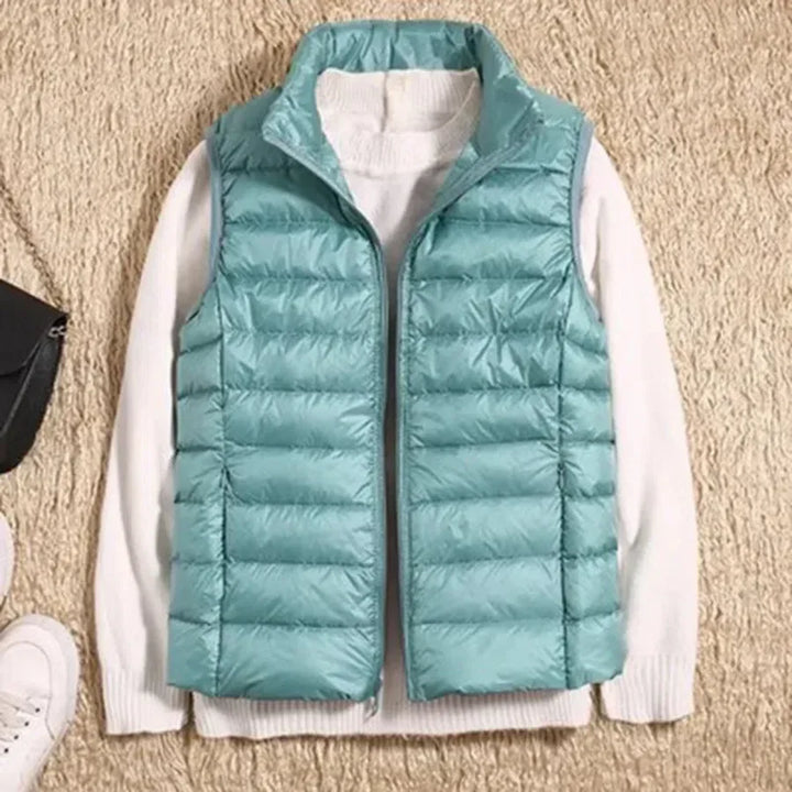 Gilet coupe-vent pour femme avec fermeture éclair