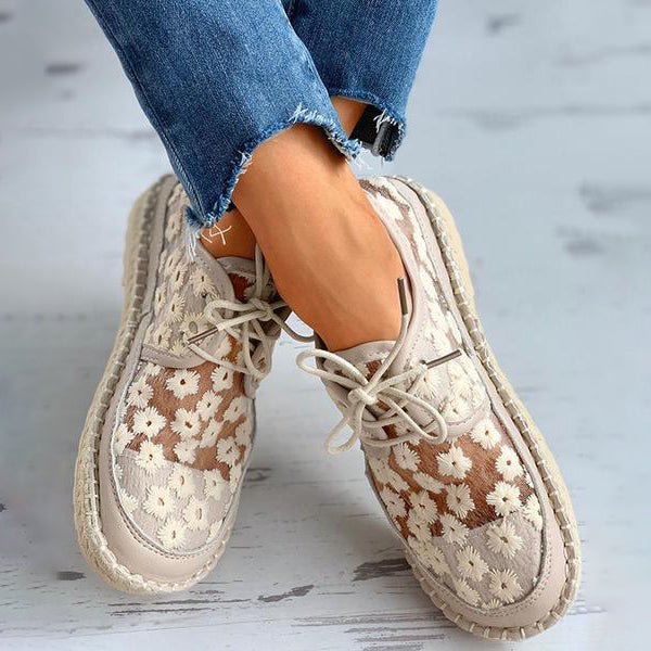 Baskets orthopédiques brodées pour femmes