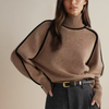 Pull chaud à col roulé pour femme