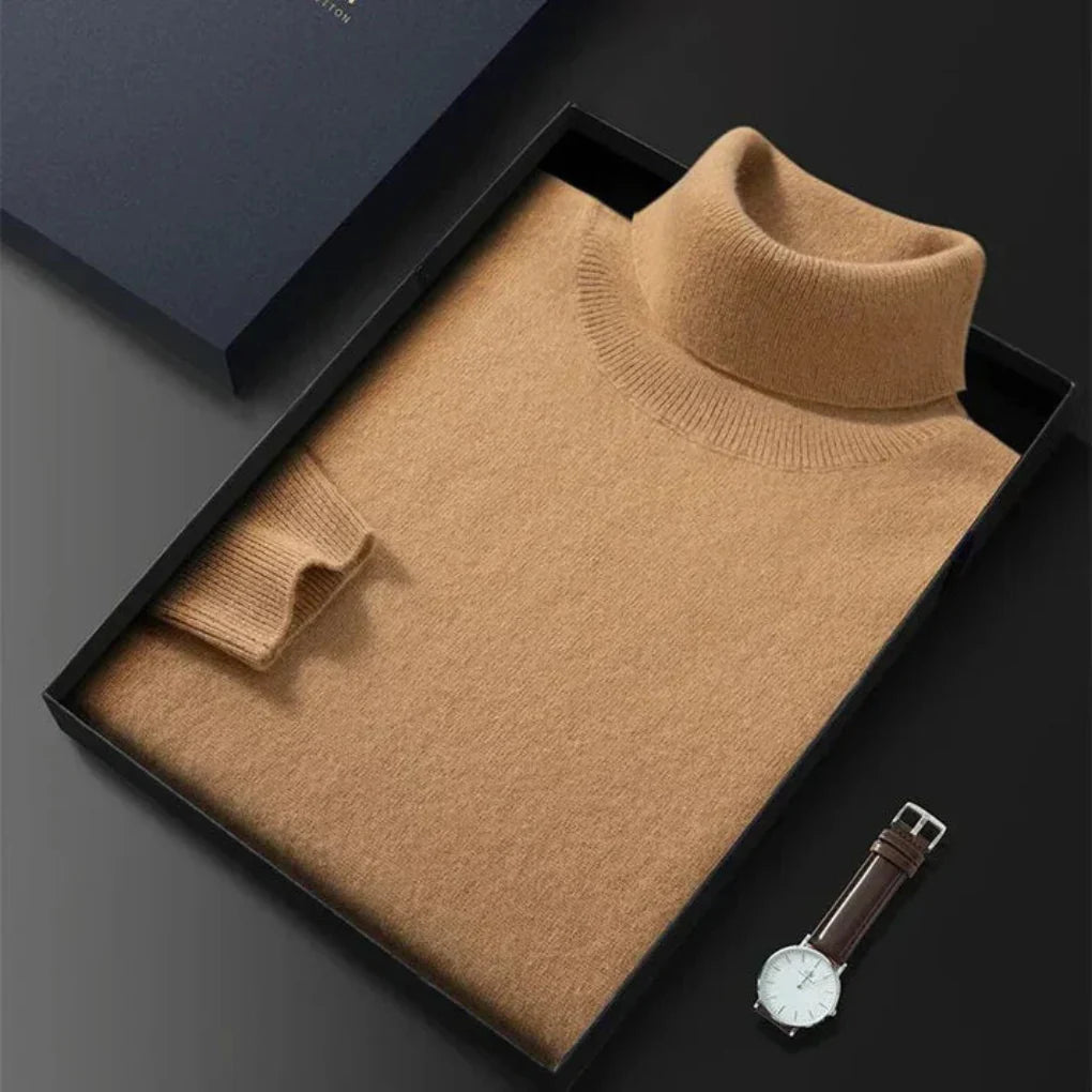Pull col roulé en tricot pour homme – Une couche d'hiver raffinée