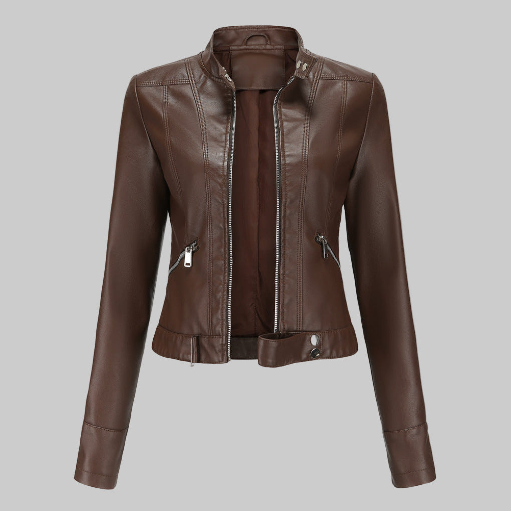 Veste en cuir pour femme