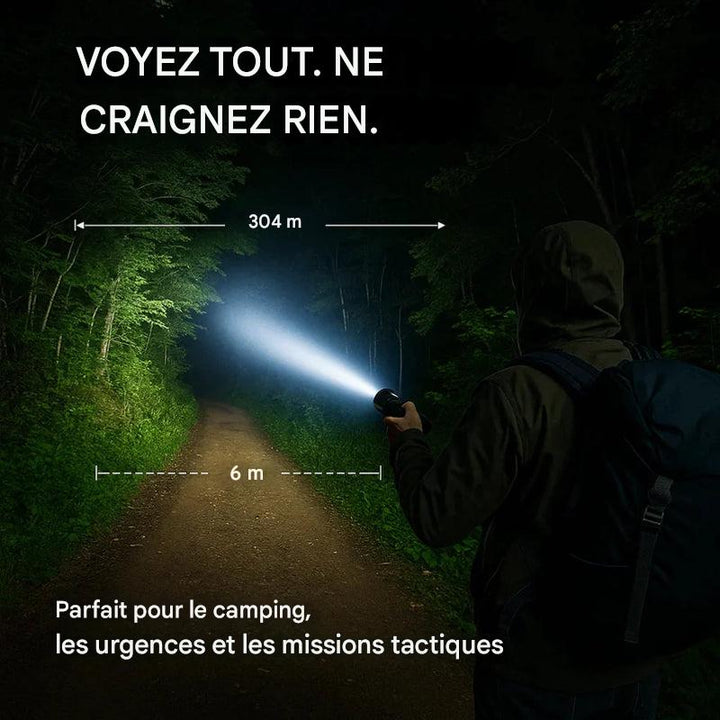 Lampe de poche tactique 100 000 lumens