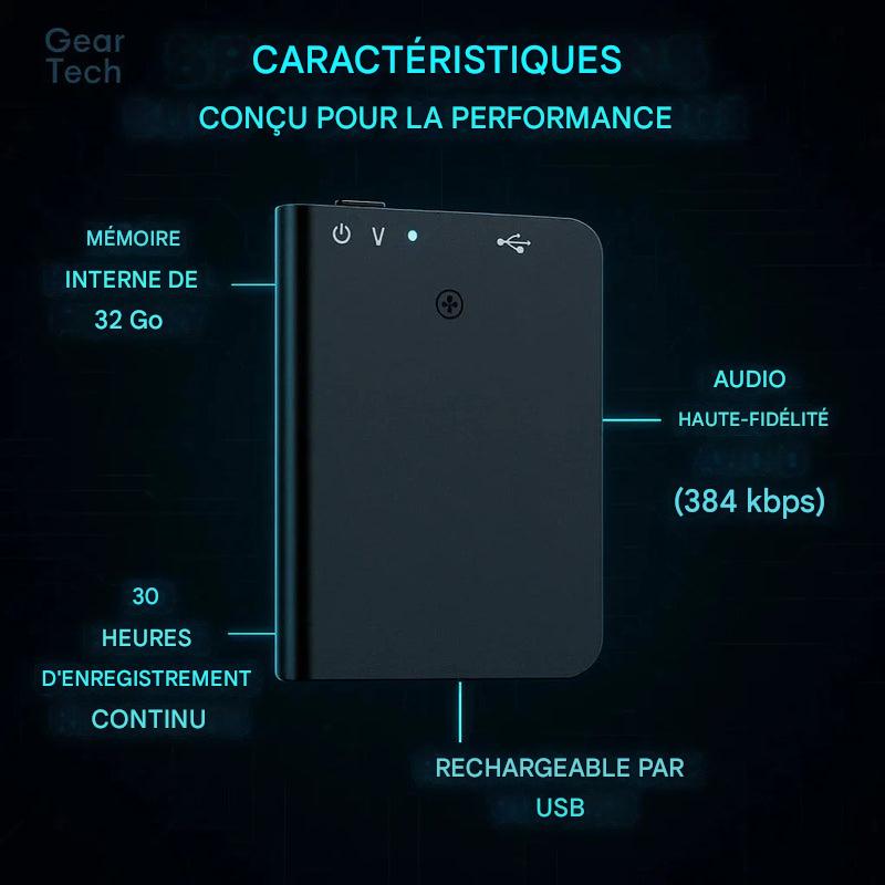 Mini enregistreur à commande vocale