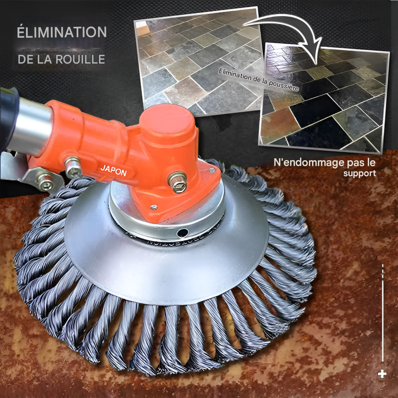 Brosse et coupe-herbe en acier au carbone