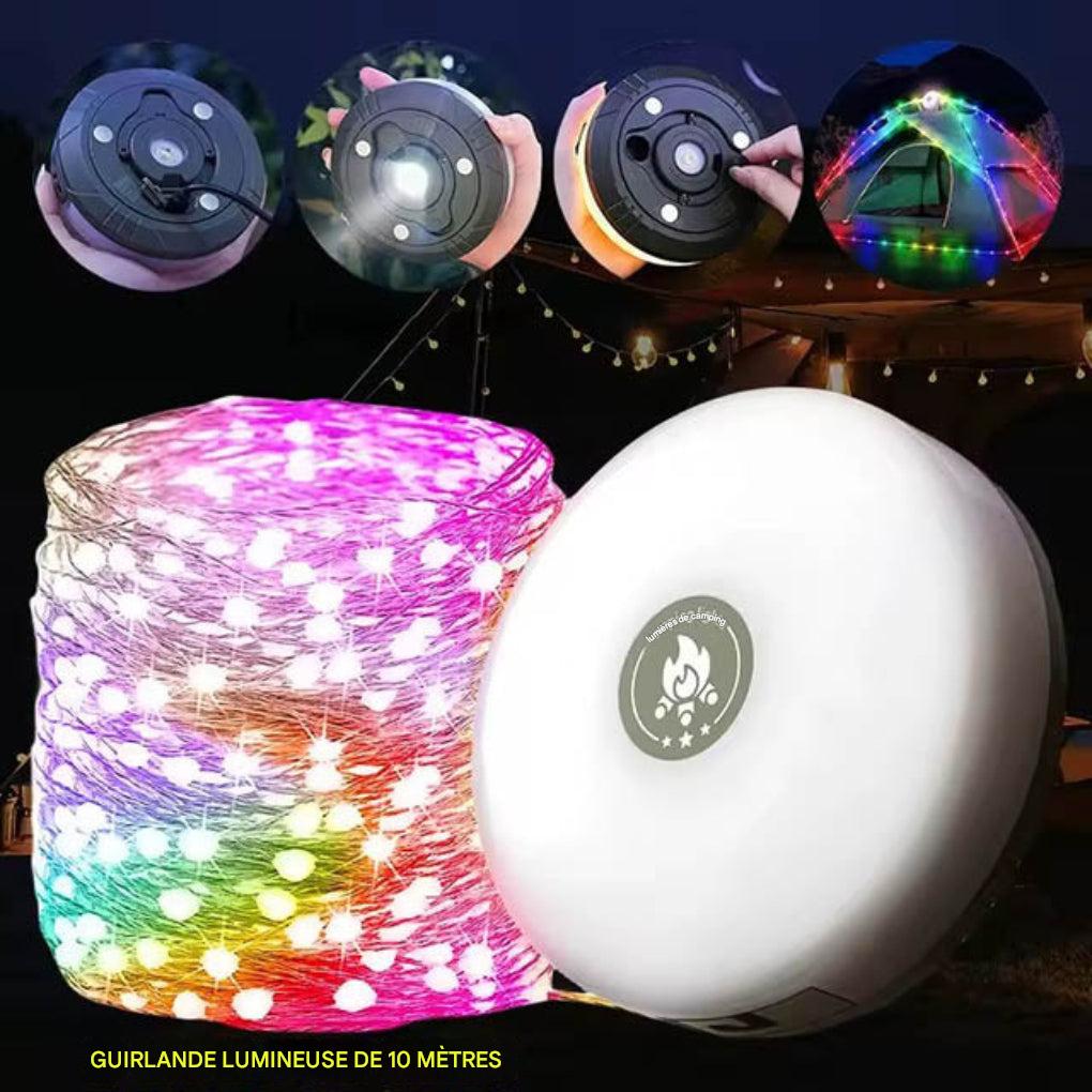 Lampe de camping portable 4 en 1 – Éclairage polyvalent partout