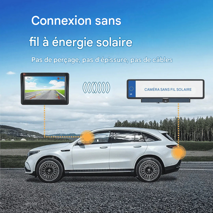 Caméra de recul HD à énergie solaire