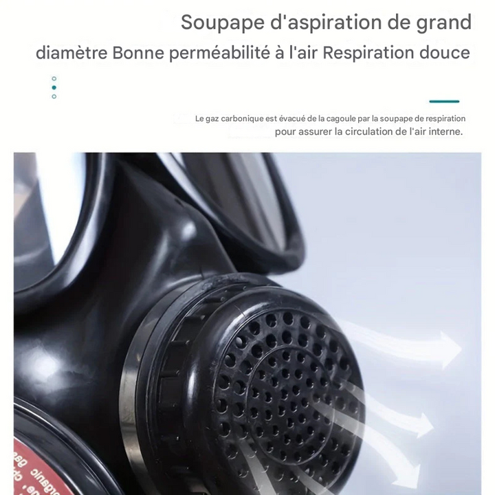 Masque à gaz intégral – Compatible avec les filtres de 40 mm