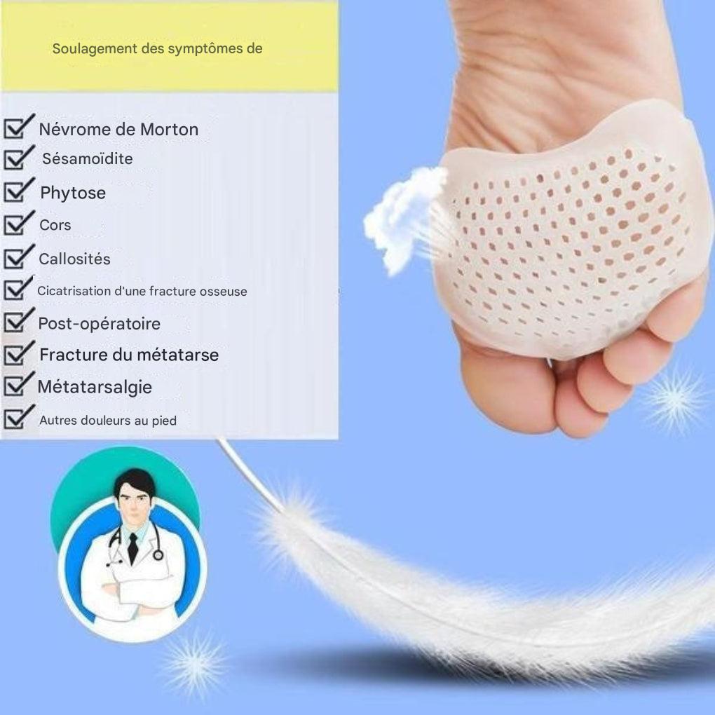 Lot de 2 coussinets métatarsiens en gel respirant