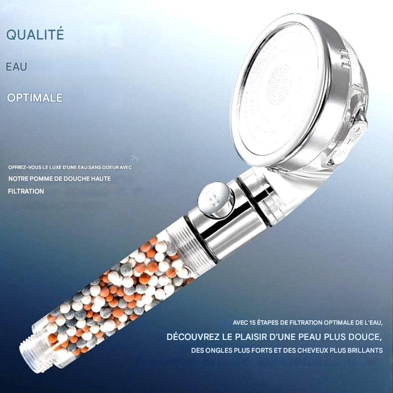 Pommeau de douche filtrant haute pression – Jet efficace avec filtration intégrée