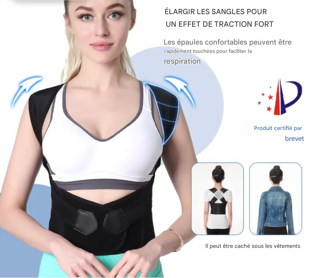 Correction instantanée de la posture du dos et des épaules