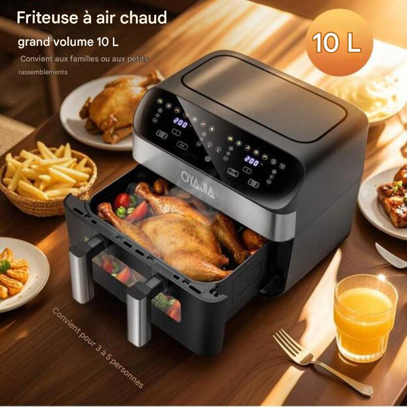Friteuse à air double zone 12 en 1 avec système à 2 paniers