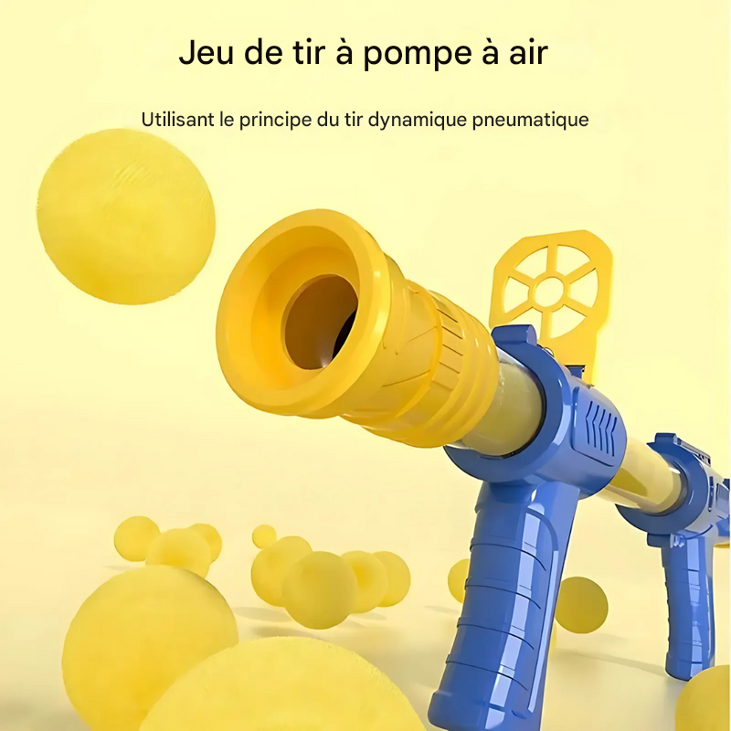 Jeu de balles souples à air comprimé avec canard marcheur et lumières