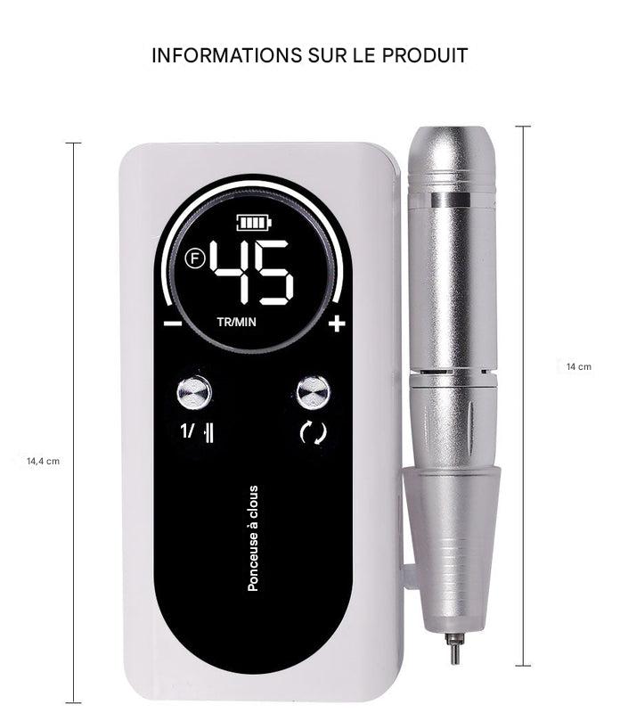 Ponceuse à ongles électrique rechargeable 45 000 tr/min