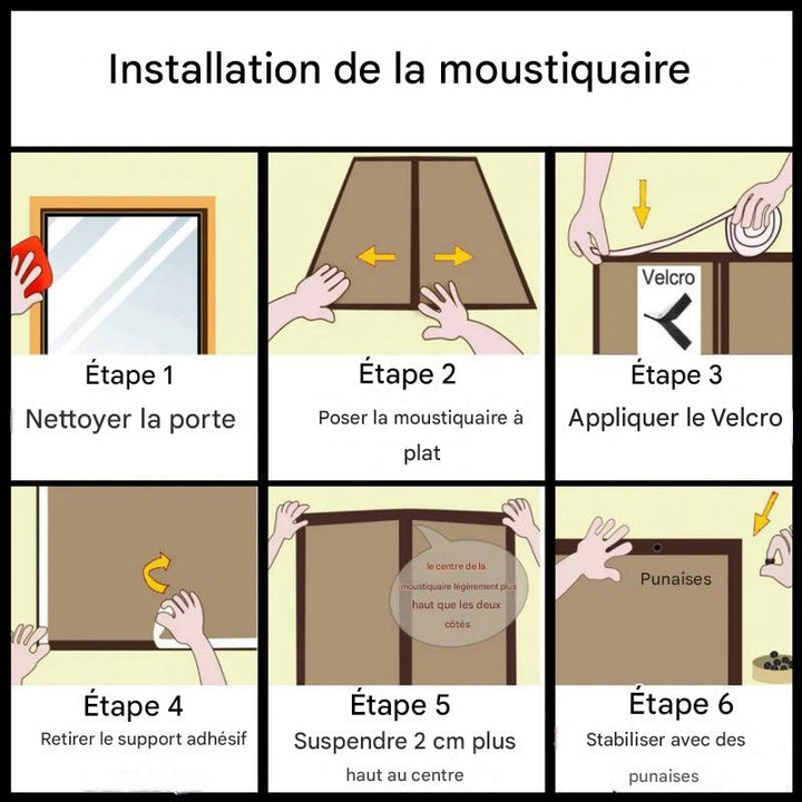 Porte moustiquaire magnétique – Barrière anti-insectes mains libres