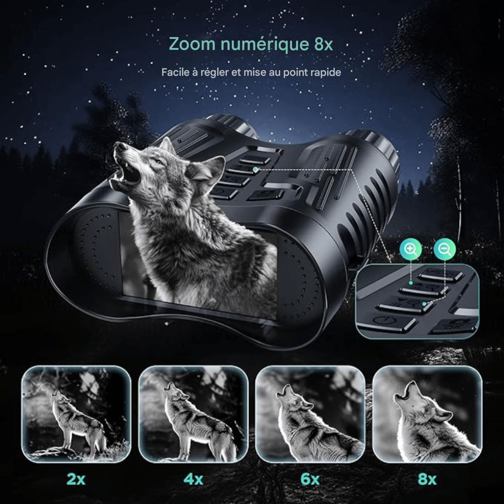 Jumelles infrarouges à vision nocturne Ultra HD