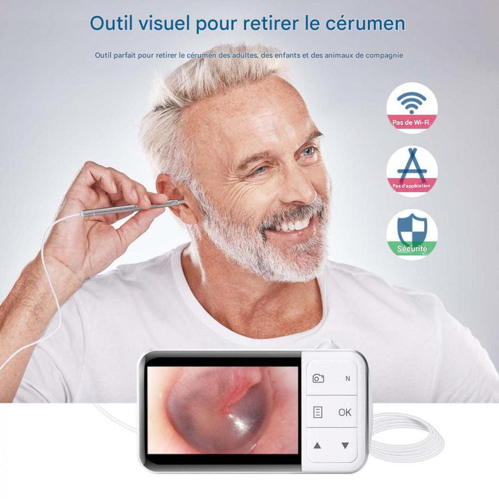 Otoscope numérique avec écran de 4,5 pouces