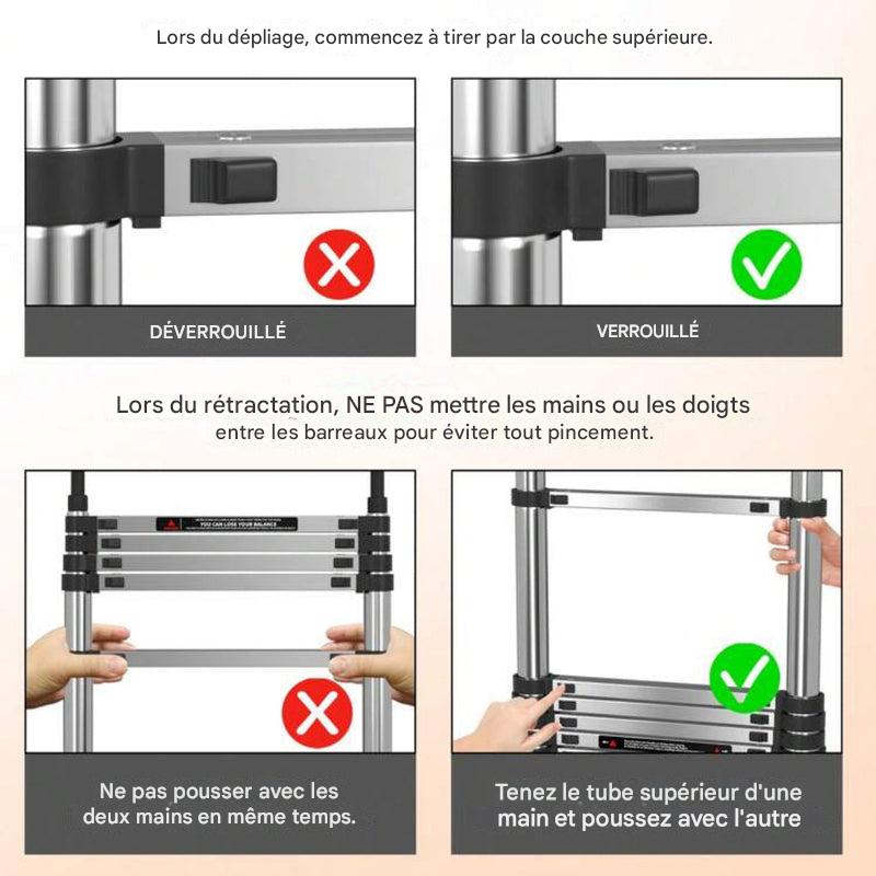 Échelle télescopique de 5 m/16,4 pi