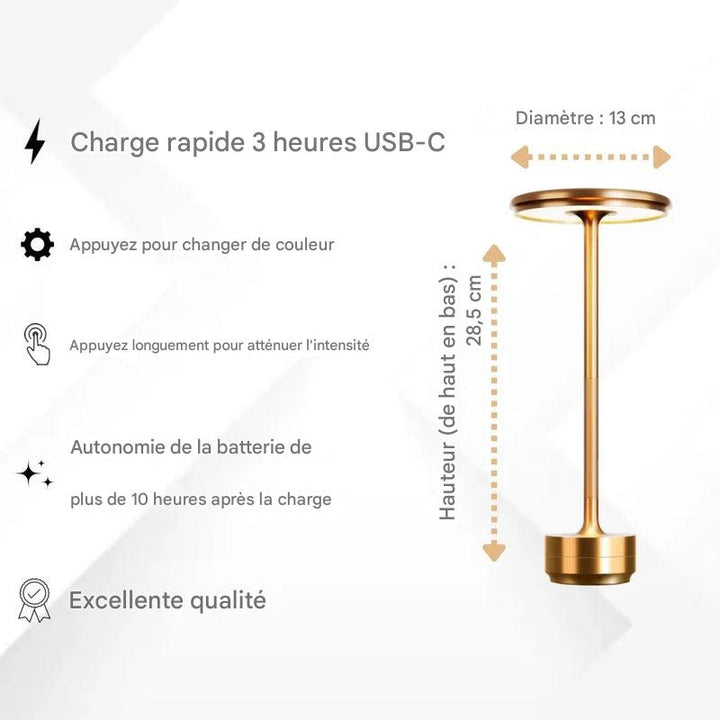 Lampe de table sans fil à chargement simple