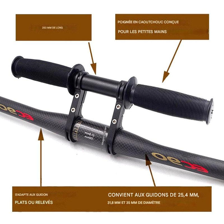 Guidon de vélo pour enfant et siège enfant réglable – Ensemble balade familiale