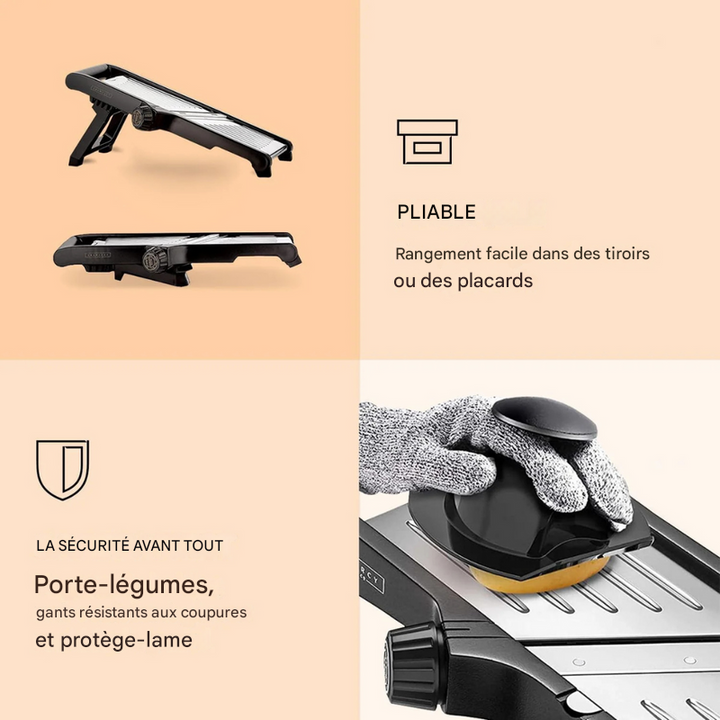 Ensemble de sécurité mandoline pour hommes et femmes