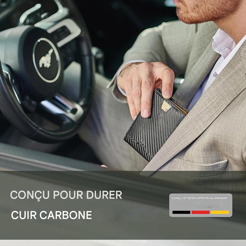 Portefeuille fin RFID avec pince à billets