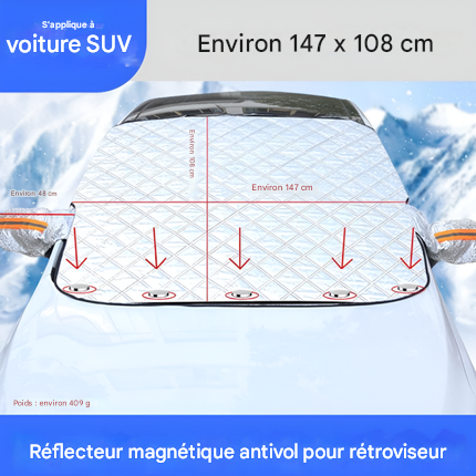Bâche magnétique antigel – Protection pare-brise