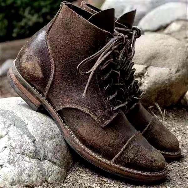 Bottes à lacets vintage pour hommes