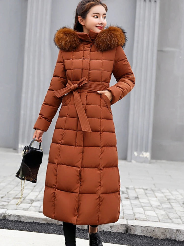 Livia | Manteau d'hiver long et chaud pour femmes avec ceinture