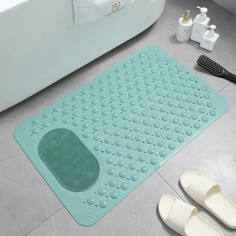 Tapis de Douche Antidérapant avec Brosse Intégrée