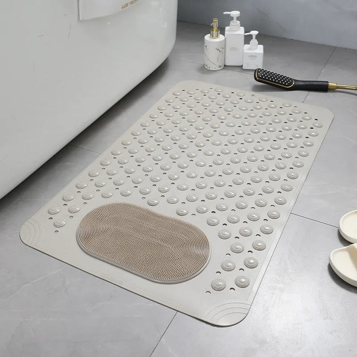 Tapis de Douche Antidérapant avec Brosse Intégrée