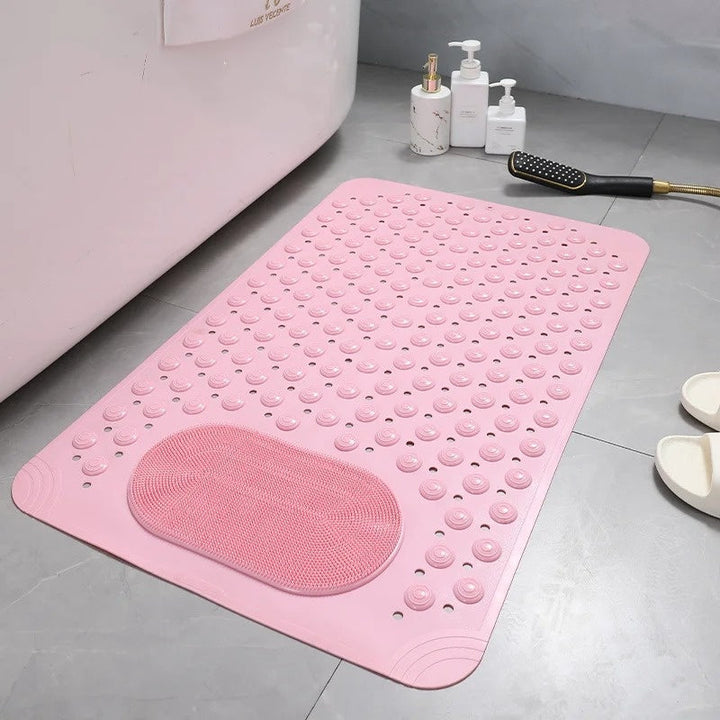 Tapis de Douche Antidérapant avec Brosse Intégrée