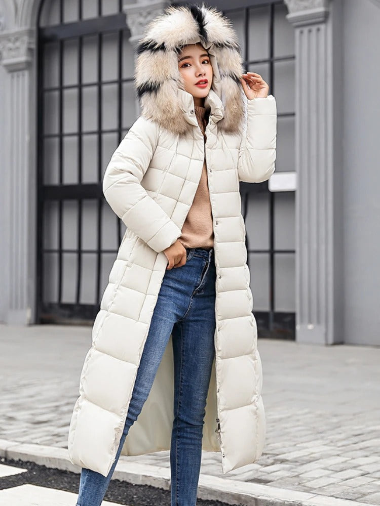 Livia | Manteau d'hiver long et chaud pour femmes avec ceinture