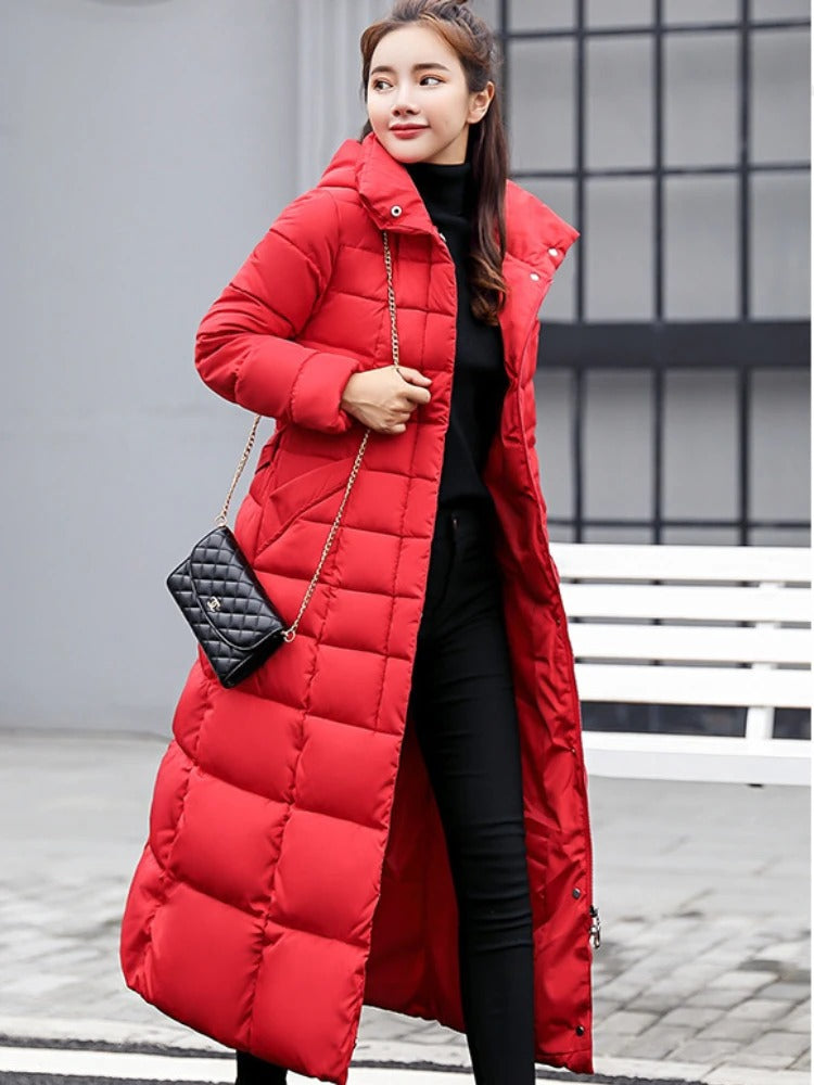 Livia | Manteau d'hiver long et chaud pour femmes avec ceinture