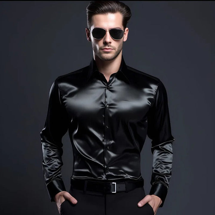 Chemise brillante style business pour homme