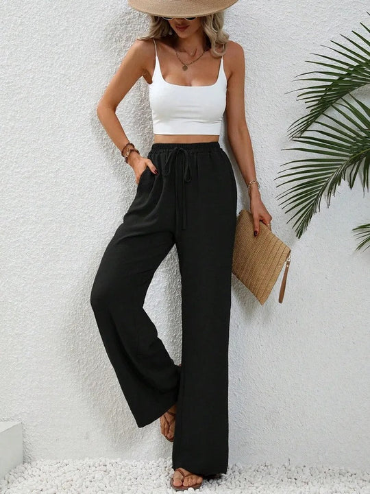 Pantalons d'été à jambe droite pour femmes