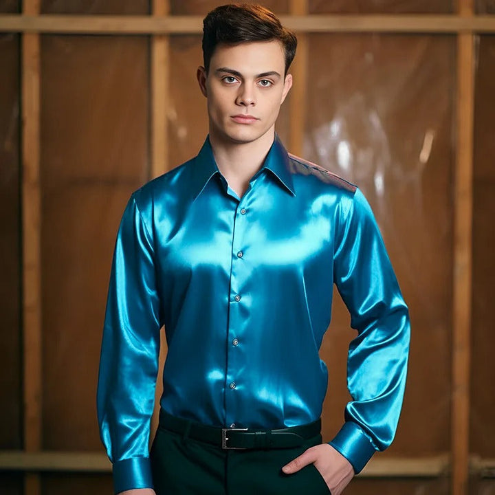 Chemise brillante style business pour homme